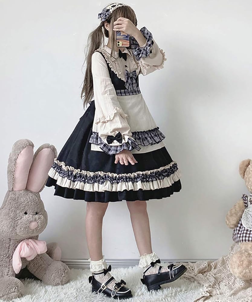 ♡クラシックエプロンワンピース ゴスロリ ロリータ ガーリー 春 お嬢様♡ Amazon.co.jp: [d．alice Gothic ＆ Lolita